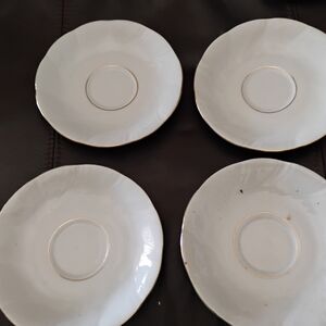 Elegant White Porcelain Saucers